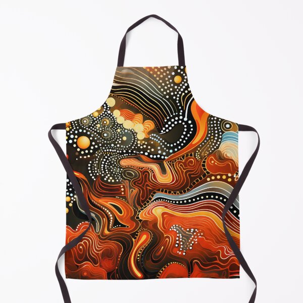 Item preview, Aboriginal Glowing Earth Dot Painting Warm Abstract Pattern designed and sold by GrinGalore.