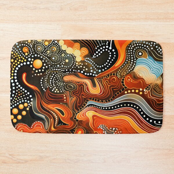 Item preview, Aboriginal Glowing Earth Dot Painting Warm Abstract Pattern designed and sold by GrinGalore.