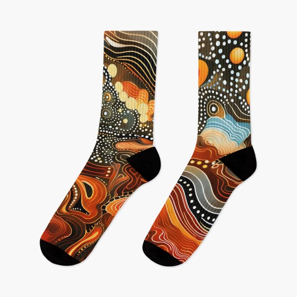 Item preview, Aboriginal Glowing Earth Dot Painting Warm Abstract Pattern designed and sold by GrinGalore.