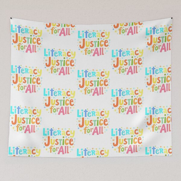 Item preview, Literacy And Justice Colorful Inspirational Quote designed and sold by bondsjeffreyss.