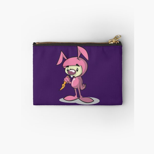 Aperçu de l'œuvre Lapin rose affamé | Design graphique mignon de lapin kawaii créée et vendue par MerlinWear.