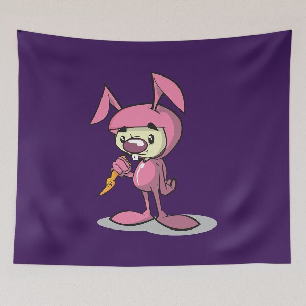 Item preview, Hungry Pink Bunny | Cute Kawaii Rabbit Graphic Design designed and sold by MerlinWear.