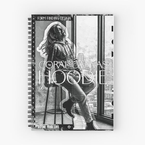 Item preview, The Women's Coral Canvas Hoodie Cover Art (No.06) designed and sold by Form Finding Design.