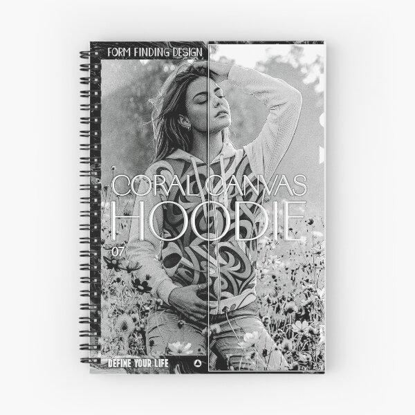 Item preview, The Women's Coral Canvas Hoodie Cover Art (No.07) designed and sold by Form Finding Design.