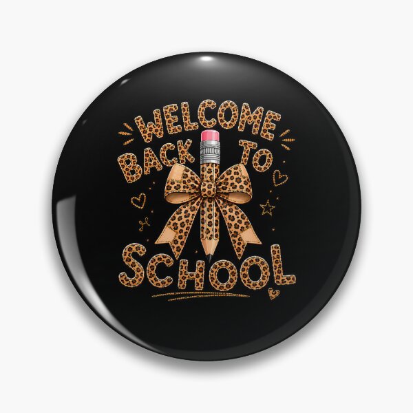 Item preview, Welcome Back To School Pencil Leopard Patchwork Bow Coquette designed and sold by JoachimUnger.