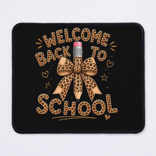 Item preview, Welcome Back To School Pencil Leopard Patchwork Bow Coquette designed and sold by JoachimUnger.