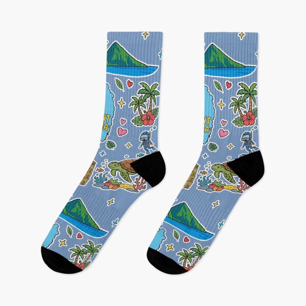 Item preview, Saint Lucia Tropical Caribbean Island and Landmarks Sticker Pattern designed and sold by mashmosh.