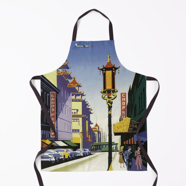 Item preview, Vintage Chinatown Street Scene, San Francisco Poster designed and sold by xposedbydesign.