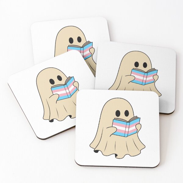 Item preview, Transgender Halloween Ghost Reading Book designed and sold by Cannaxes Studio.