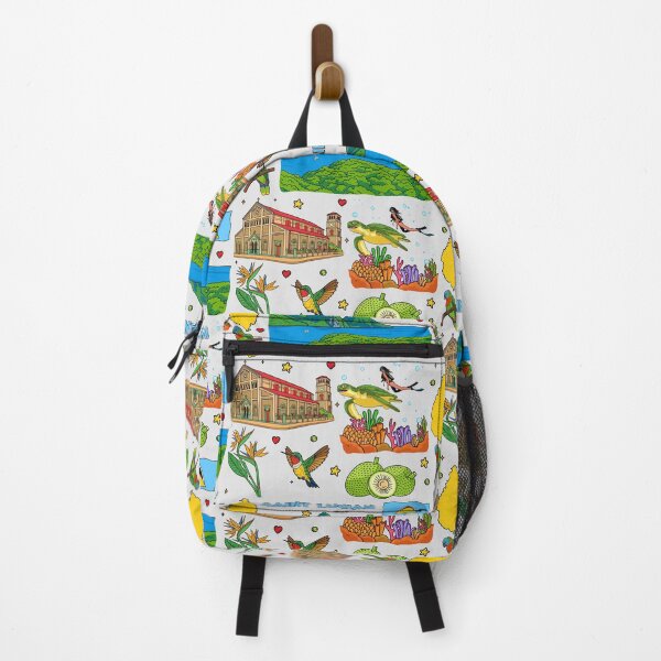 Item preview, Saint Lucia Pitons and Tropical Island Life Doodle designed and sold by mashmosh.