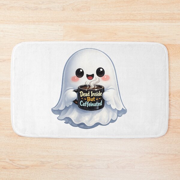 Item preview, Dead Inside But Caffeinated Spooky Ghost designed and sold by wallpapersarts.