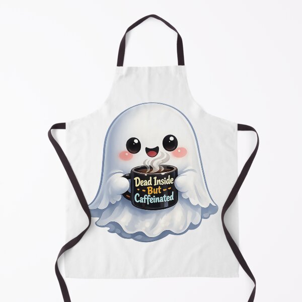 Item preview, Dead Inside But Caffeinated Spooky Ghost designed and sold by wallpapersarts.
