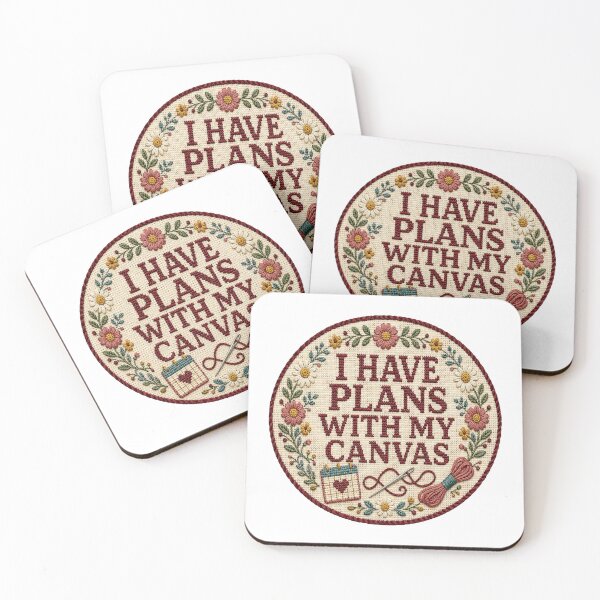 Item preview, I Have Plans With My Canvas – Funny Needlepoint Design designed and sold by Tobull.