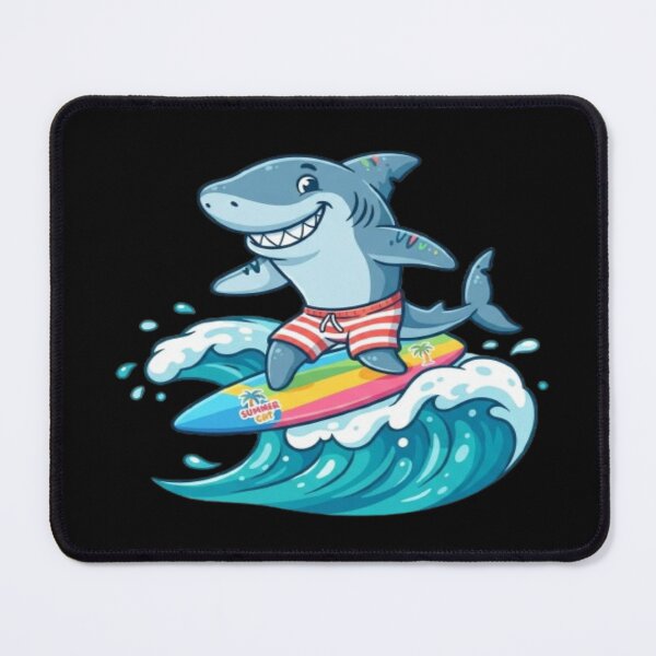 Item preview, Surfing Shark Riding Ocean Waves Summer Art designed and sold by DailySparks.