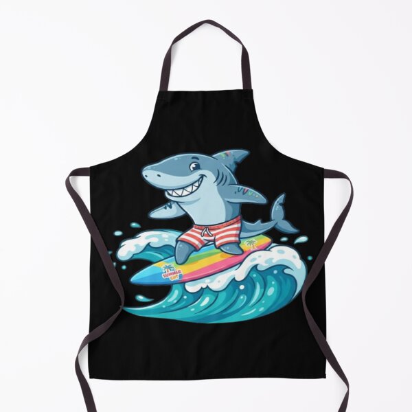 Item preview, Surfing Shark Riding Ocean Waves Summer Art designed and sold by DailySparks.