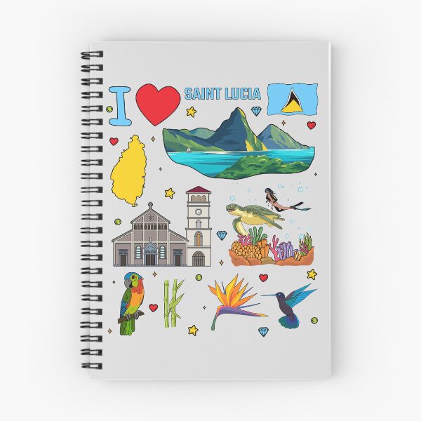 Item preview, Saint Lucia Cruise Vacation Souvenir Iconic Landmarks designed and sold by mashmosh.