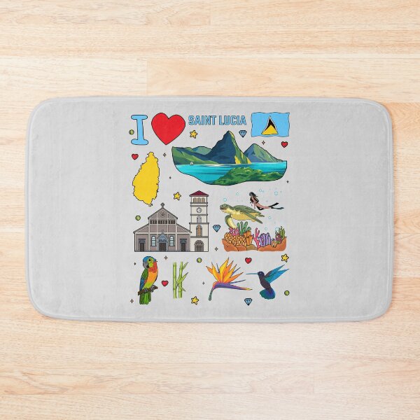 Item preview, Saint Lucia Cruise Vacation Souvenir Iconic Landmarks designed and sold by mashmosh.