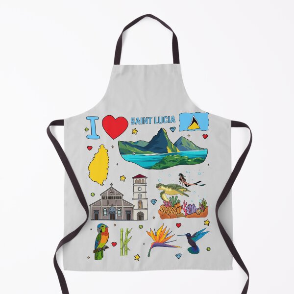 Item preview, Saint Lucia Cruise Vacation Souvenir Iconic Landmarks designed and sold by mashmosh.