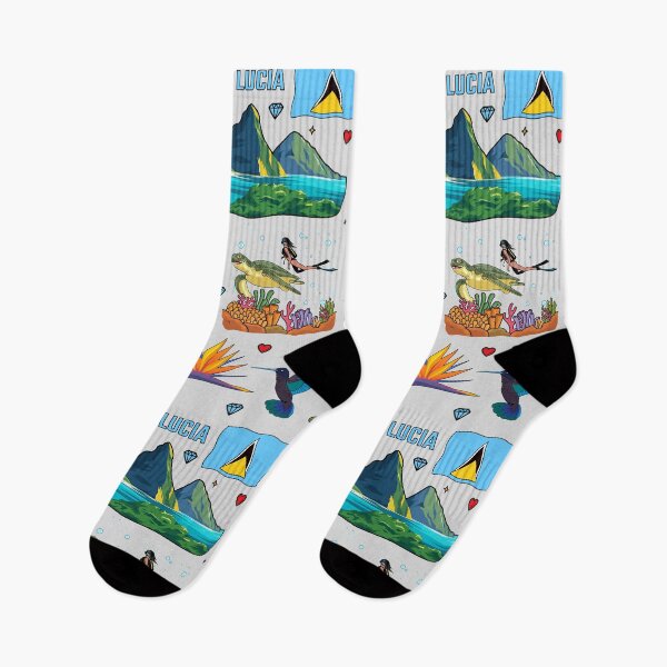 Item preview, Saint Lucia Cruise Vacation Souvenir Iconic Landmarks designed and sold by mashmosh.