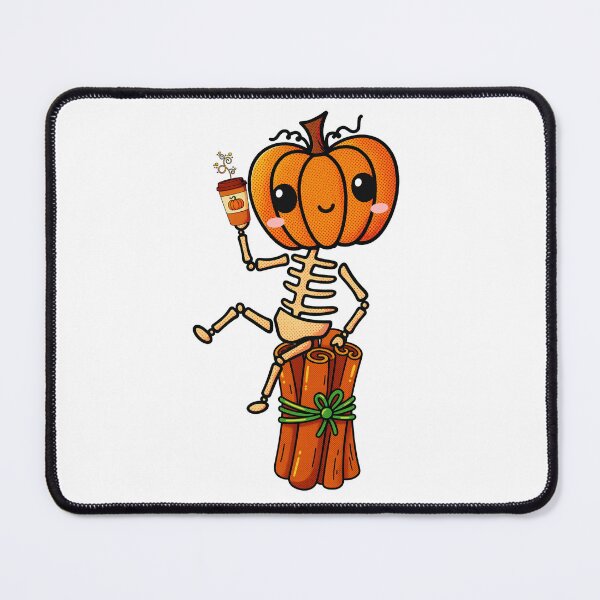 Item preview, Kawaii Pumpkin Head Skeleton Drinking Pumpkin Spice Latte PSL Fall Fun designed and sold by SunandShade.