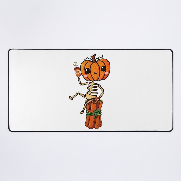 Item preview, Kawaii Pumpkin Head Skeleton Drinking Pumpkin Spice Latte PSL Fall Fun designed and sold by SunandShade.