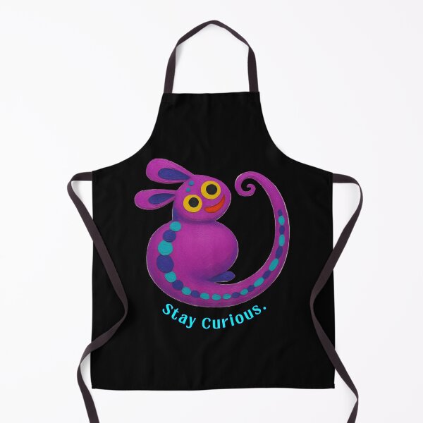 Item preview, Stay Curious - Cute Purple Creature with Inspirational Quote designed and sold by PatykArt.