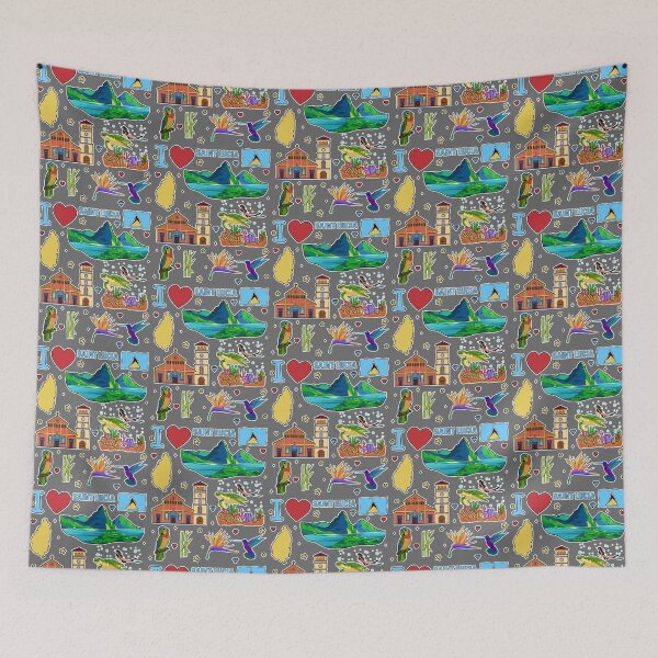 Item preview, Cute St Lucia Caribbean Paradise Icons & Parrot Sticker Pack designed and sold by mashmosh.