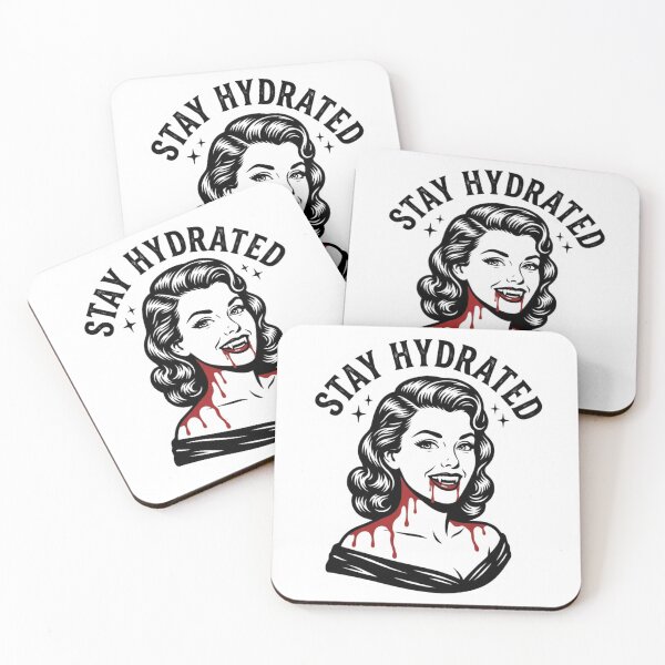 Item preview, Stay Hydrated Vampire Retro Horror Pinup Gothic Aesthetic Spooky Decal Gift designed and sold by raedattia.