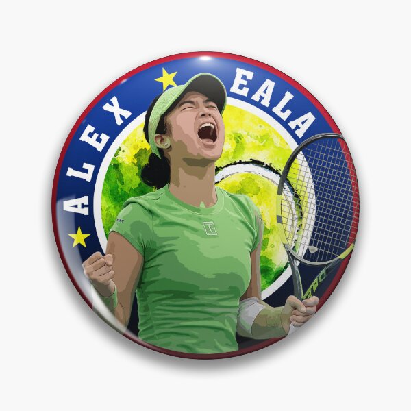 Item preview, Alex Eala Tennis Portrait Artwork with Racket and Celebration Design designed and sold by Zigmak.