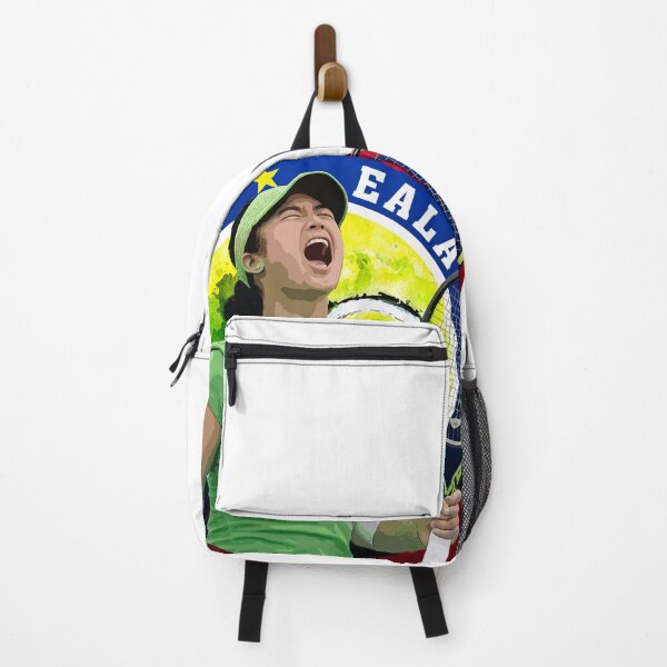 Item preview, Alex Eala Tennis Portrait Artwork with Racket and Celebration Design designed and sold by Zigmak.