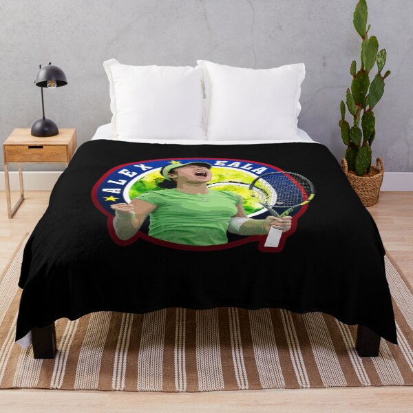 Item preview, Alex Eala Tennis Portrait Artwork with Racket and Celebration Design designed and sold by Zigmak.