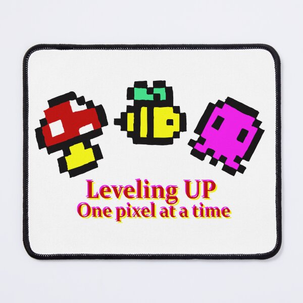 Item preview, Leveling Up - Retro Pixel Art Gaming Design designed and sold by Alimehab | Graphic tees | Design & Art.