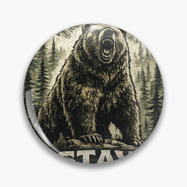 Item preview, Stay Wild Grizzly Bear Design designed and sold by CodePaws Creations.