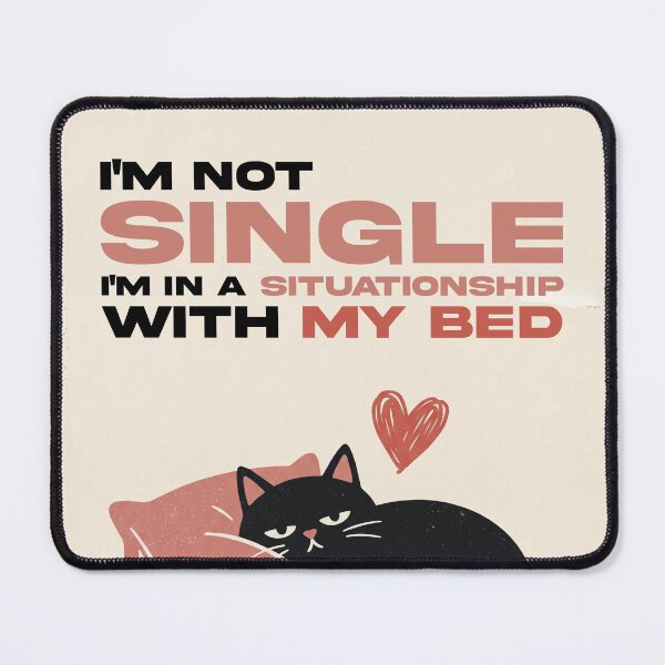 Item preview, Black Cat Situationship With My Bed Poster designed and sold by AKDesign26.