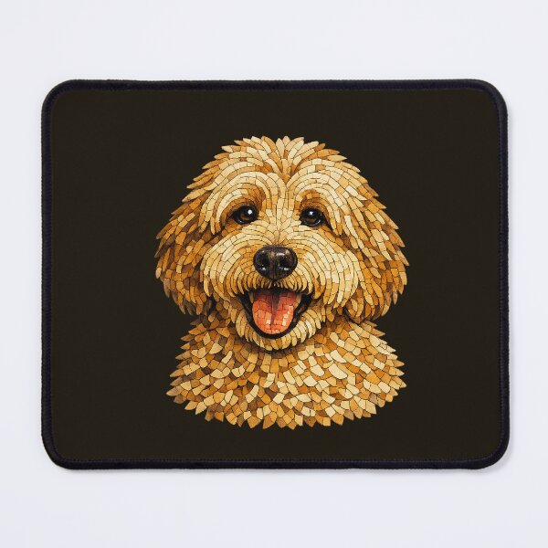 Item preview, Cute Goldendoodle Mosaic Dog Art Coffee Tones Pup designed and sold by CreativeArtistL.