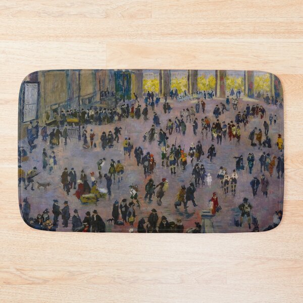 Item preview, Rush hour in the 'Südbahnhof' railroad train station, Vienna landscape painting by Richard Bloos designed and sold by Jéanpaul  Ferro.