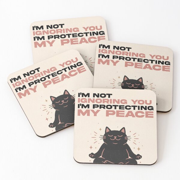 Item preview, Meditating Black Cat Protecting My Peace designed and sold by AKDesign26.