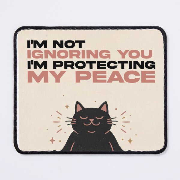 Item preview, Meditating Black Cat Protecting My Peace designed and sold by AKDesign26.