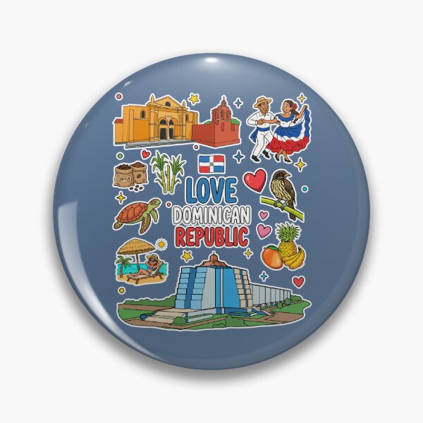 Item preview, Dominican Republic Culture and Landmarks Sticker Pattern designed and sold by mashmosh.
