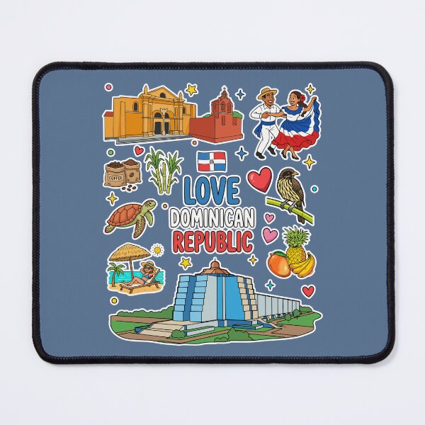 Item preview, Dominican Republic Culture and Landmarks Sticker Pattern designed and sold by mashmosh.