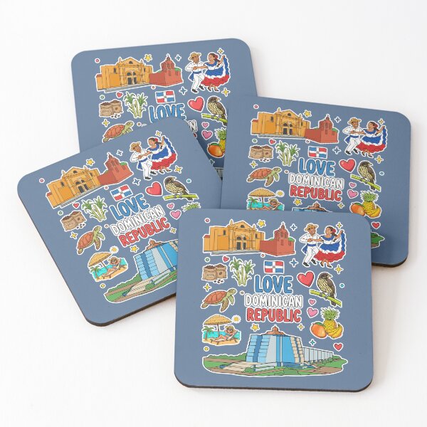 Item preview, Dominican Republic Culture and Landmarks Sticker Pattern designed and sold by mashmosh.