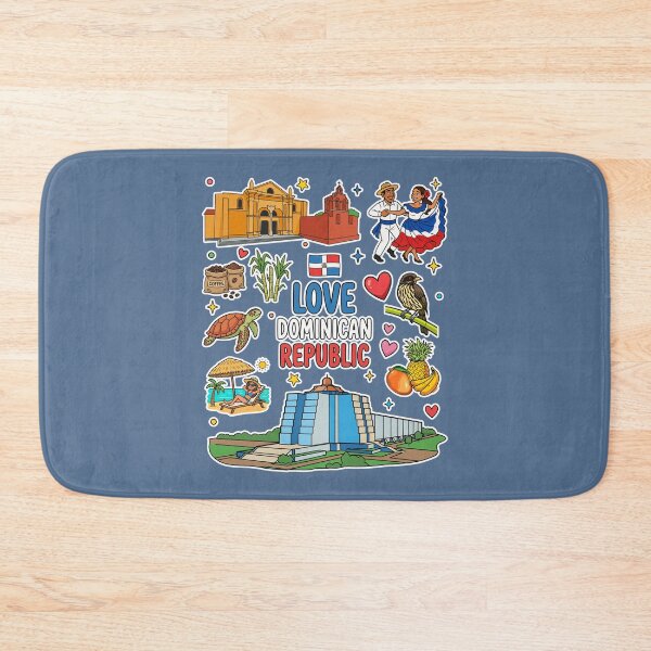 Item preview, Dominican Republic Culture and Landmarks Sticker Pattern designed and sold by mashmosh.
