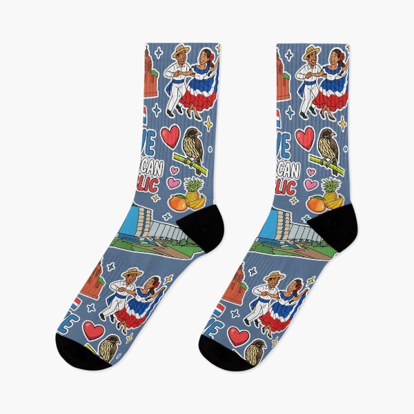 Item preview, Dominican Republic Culture and Landmarks Sticker Pattern designed and sold by mashmosh.