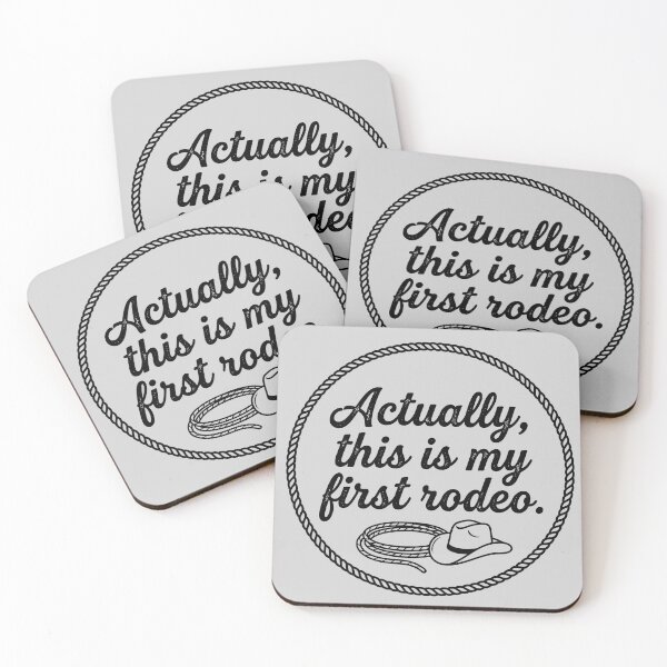 Item preview, Actually This Is My First Rodeo - Typography and Lasso Design designed and sold by ThreadRiotTees.