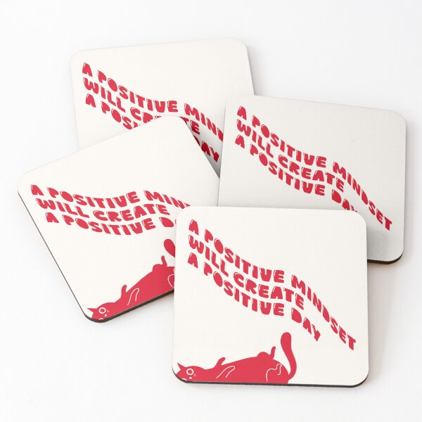 Item preview, A Positive Mindset Will Create A Positive Day - Funny Red Cat designed and sold by Catrawberry.