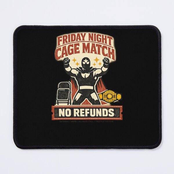 Item preview, Vintage Wrestling Poster No Refunds Masked Luchador Retro Shirt designed and sold by SoulFlex.