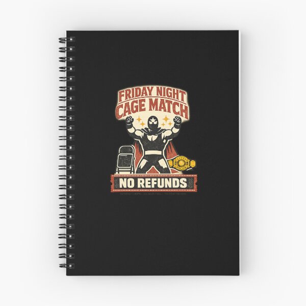 Item preview, Vintage Wrestling Poster No Refunds Masked Luchador Retro Shirt designed and sold by SoulFlex.