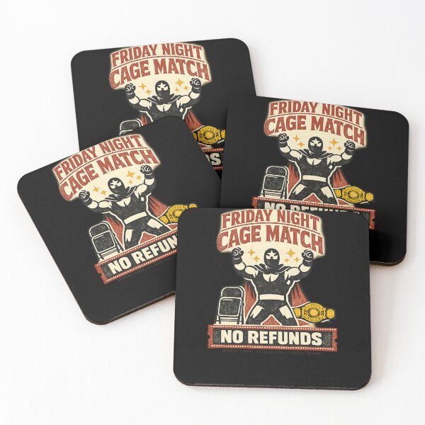 Item preview, Vintage Wrestling Poster No Refunds Masked Luchador Retro Shirt designed and sold by SoulFlex.