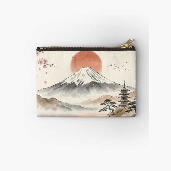 Item preview, Mount Fuji Japanese Cherry Blossom Pagoda Red Sun Boat Graphic designed and sold by PACS0011.