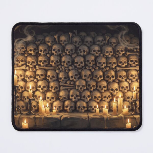 Item preview, Wall of Candlelit Skulls designed and sold by RedPeaStudio.